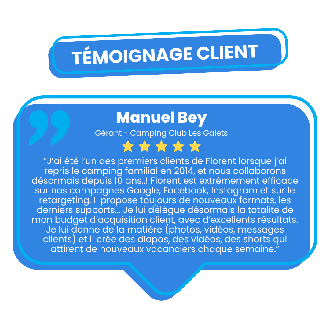 Témoignage Manuel Bey - Camping Club Les Galets